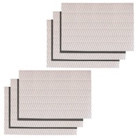 Picture of Lushomes Design 2 Placemats in Reusable PVC Bag, Metallic Silver, Pack of 6