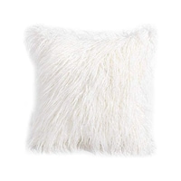 Lingwei Decorative Soft Plush Faux Fur Cushion Cover Case, White