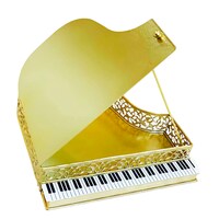 Ling Wei Piano Shaped Gift Box Gold Colour