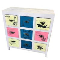 Antique Wooden Cabinet, Multicolor,  X12-D-A