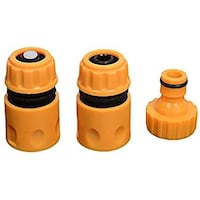 Picture of Universal Garden Water Hose Pipe Fitting Set, 3pcs, Yellow