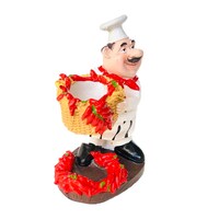 Ling Wei European Mini Pasta Chef Figurine Holder