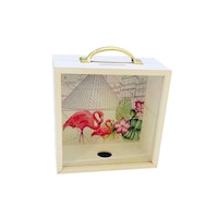 Lin Wei Decorative Flamingo Shade Money Box