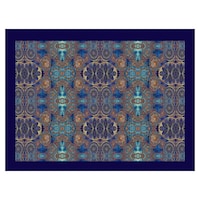 Picture of Lushomes Digital Printed Table Cloth for 6 Seater, Blue