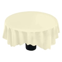 Picture of Lushomes Classic Plain Dining Table Cover Cloth 4 Seater, Beige
