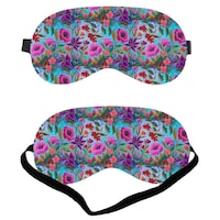 Lushomes Garden Sleep Eye Mask with Zipper on the Top, Multicolor