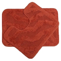 Picture of Lushomes Ultra Soft Medium Bathmat and Contour, Tabassco, Set of 2