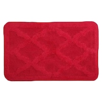 Picture of Lushomes Ultra Soft Cotton Regular Bath Mat, Red Rasberry