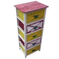 Lingwei Retro Antique Wooden Cabinet, Multicolor