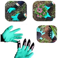 Gardening Rubber Coated Protection Gloves 4 Pairs