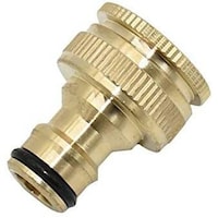 Picture of Garden Water Connector 10Pcs Brass Tap, Yellow