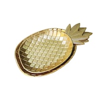 Picture of Home Diy 2-Piece Pineapple Shape Serving Tray Set Gold