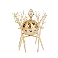 Ling Wei Abstract Branch Design Bakhoor Incense Burner, Gold