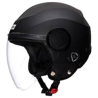 Picture of Studds Urban Open Face l Motorsports Helmet, Black Black Strip