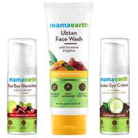 Mamaearth Complete Skin Glow Kit, Face Cream, Face Wash, Under Eye cream