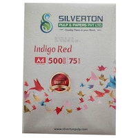 Silverton Copier Paper, Indigo-Red, 75 GSM, A4 Size, White, 500-Piece