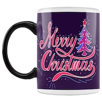 Picture of Merry Christmas Printed Coffee Mug, Purple, Inside Black, 300ml