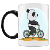Picture of Panda Cycling Printed Coffee Mug, Inside Black , 300ml