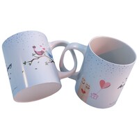 Picture of Happy Anniversary Dad and Mom Mug, Inside Sky Blue