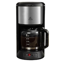 Picture of Evvoli Coffee Maker with 1.25L Glass Carafe, 1100W, Black, EVKA-CO10MB