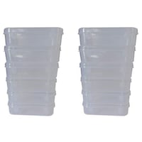 Feliz Plastic Rectangular Storage Box, Transparent