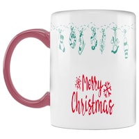 Picture of Merry Christmas Printed Coffee Mug, Scpcm3, Inside Pink , 300ml