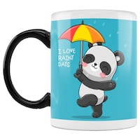 Picture of I Love Rainy Days Printed Printed Coffee Mug, Inside Black , 300ml