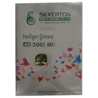 Silverton Copier Paper, Indigo-Green, 80 GSM, A4 Size, 500-Piece, White