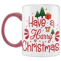 Picture of Have a Merry Christmas Printed Coffee Mug, Inside Pink, 300ml