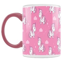 Picture of Pink Unicorn With Cloud Printed Coffee Mug, Inside Pink, 300ml