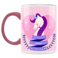 Picture of May All Your Dreams Come True Printed Coffee Mug, Inside Pink, 300ml