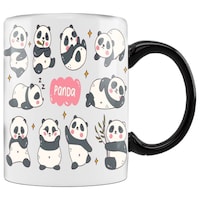 Picture of Collage Panda Printed Coffee Mug, Inside Black, 300ml