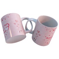 Picture of Happy Anniversary Papa and Mom Mug, Inside Sky Blue
