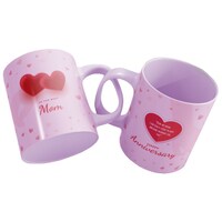 Picture of Happy Anniversary Mom and Dad Mug, Inside Red