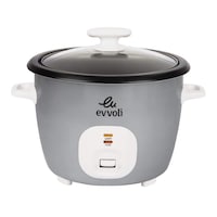 Picture of Evvoli Non-Stick Rice Cooker with Steamer, 1.8 Litre, 700W, White, EVKA-RC4501S