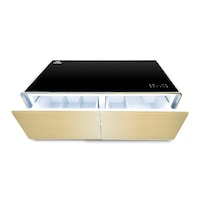 Picture of Evvoli Two Door Refrigerating Smart Touch Table, Gold, EVRFS-130LG