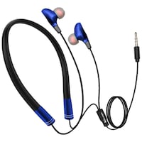 Picture of Hitage Active Fir Sport Earphone Neckband Wired With Mic, NBH-725, Blue