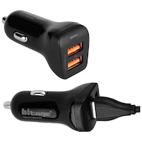 Picture of Hitage Smart Fast Car Charger, C-449, Black, Dual USB