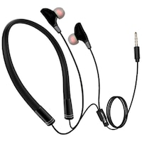 Picture of Hitage Active Fir Sport Earphone Neckband Wired With Mic, NBH-725, Black