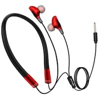 Picture of Hitage Active Fir Sport Earphone Neckband Wired With Mic, NBH-725, Red