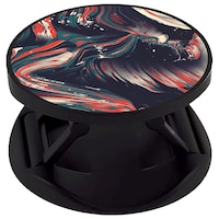 Picture of Eggshell Matt Finish Mobile Back Holder, Orange Shaded Abstract