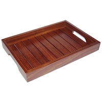 Pebble Crafts Wooden Multipurpose Serving Tray - Brown