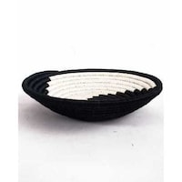 Irebe Spiral Bowl Baskets, Black & White, 8 Inch