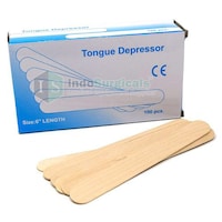 IndoSurgicals Wooden Tongue Depressor, 100 Pcs
