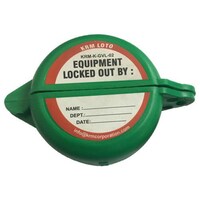 KRM Loto Gate Valve Lockout with One Hole, Green