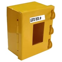 KRM Loto Lockout Key and Documentation Box 175-3, Yellow
