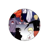 Picture of BP Anime Naruto Friendship Printed Round Pin Badge, Large