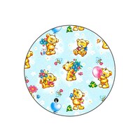 Picture of BP Bears Printed Round Pin Badge, Large, Blue
