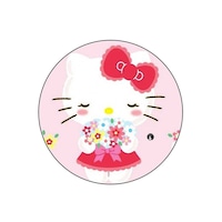 Picture of BP Hello Kitty Flowers Printed Round Pin Badge, Large