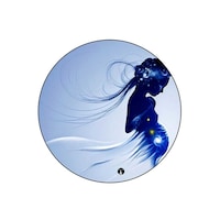 Picture of BP Woman Pregnant Printed Round Pin Badge, Blue